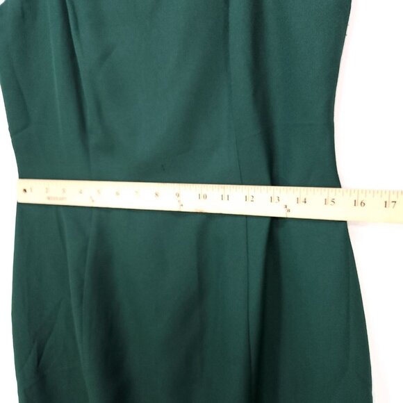 Vintage Alex Evenings Classic Dress Sleeveless Maxi Size 10 Green Polyester - Picture 11 of 15